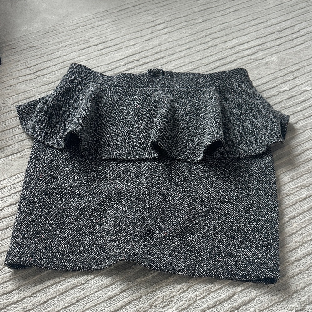 Topshop GrayPeplum Skirt size 8